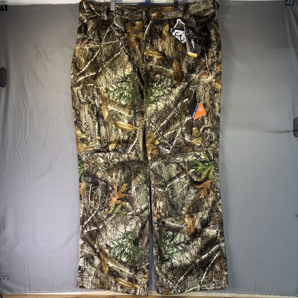 Realtree Men's XL Scent-Factor Inhibitor Camouflage Outdoor Hunting Pants NWT